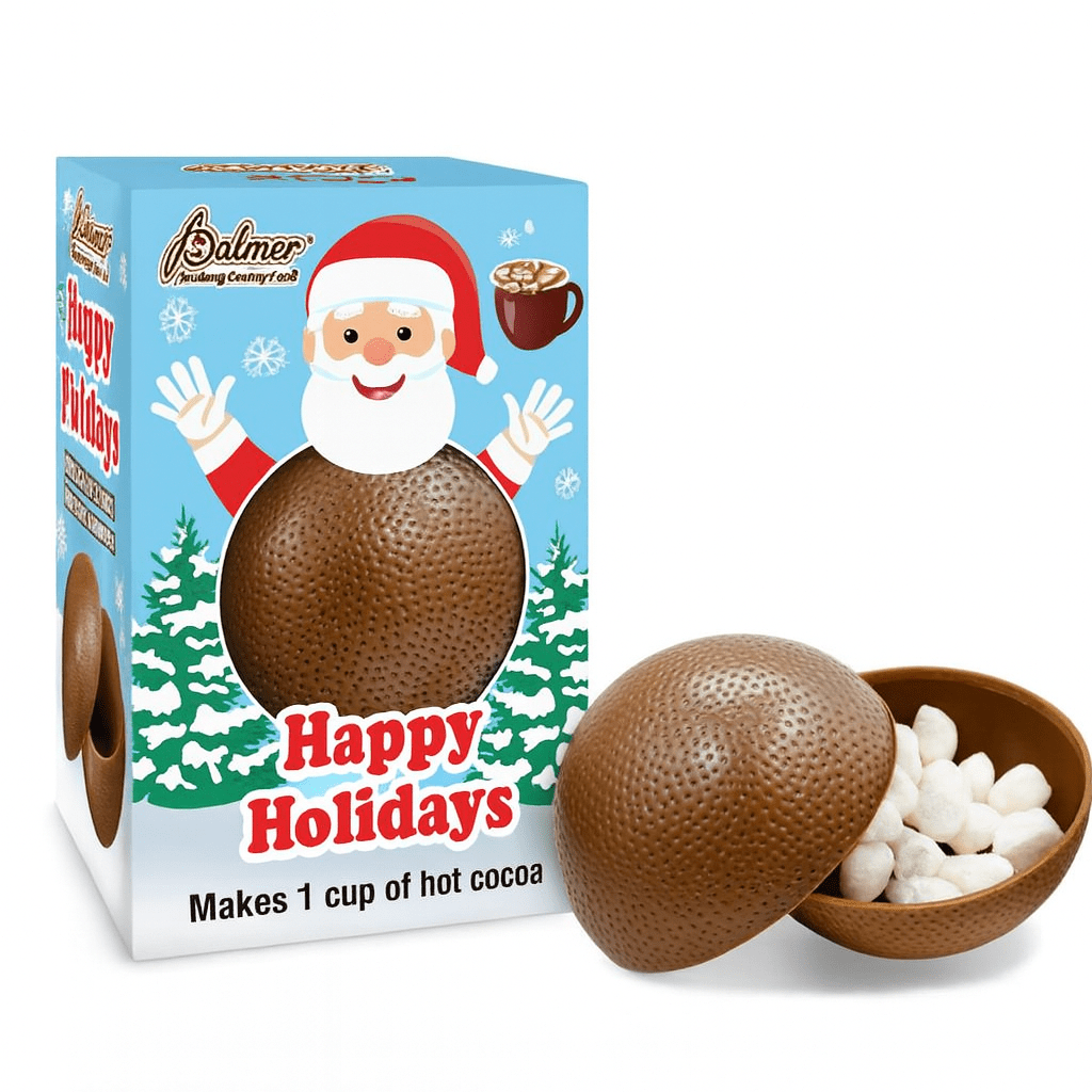 Holiday Hot Cocoa Bomb with Marshmallows