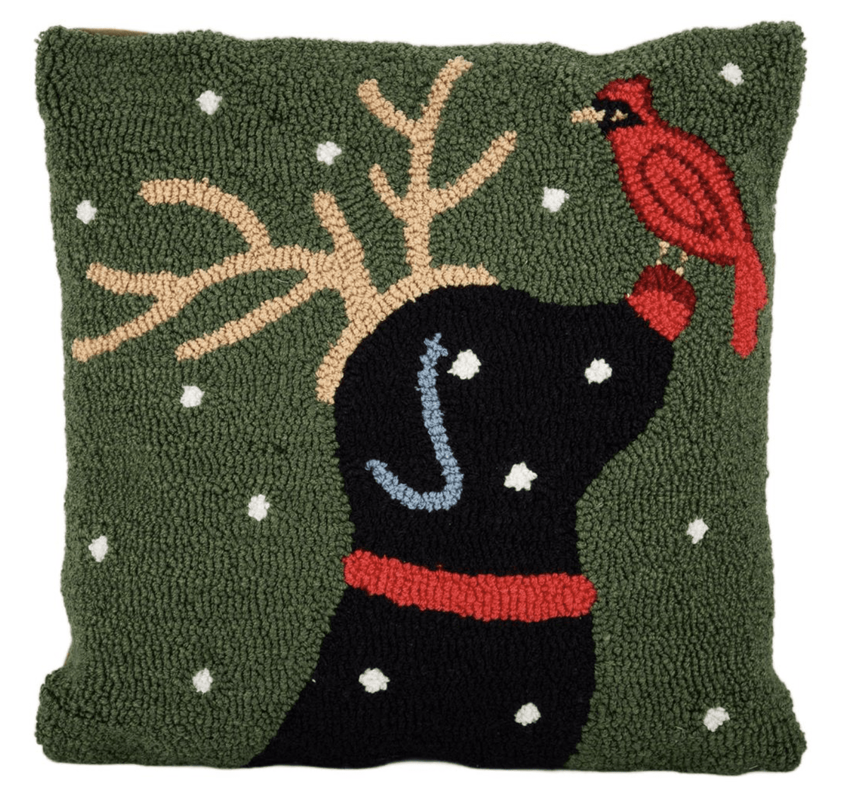 Reindeer & Cardinal Cushion