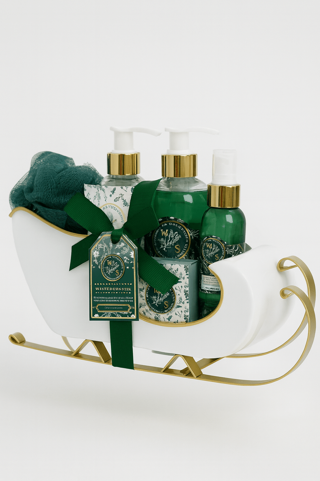 White Sleigh Caddie Bath Set